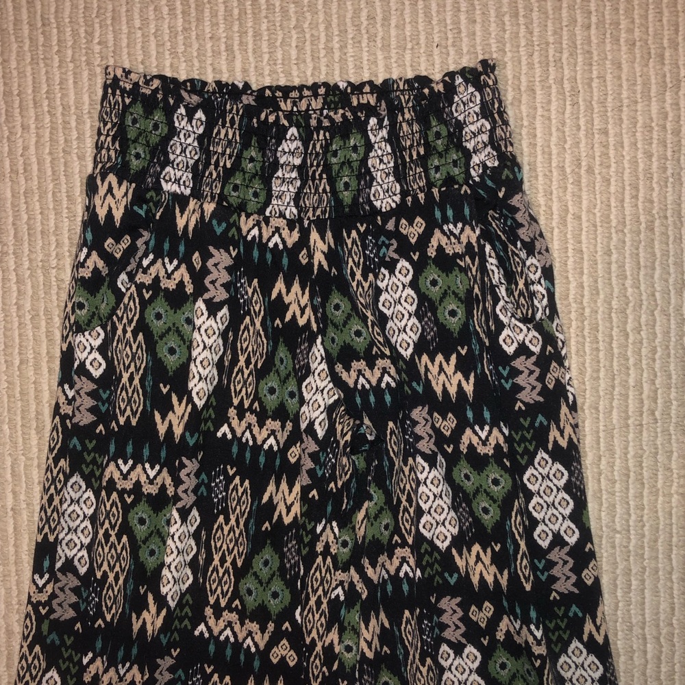 Printed stretchy flared pants